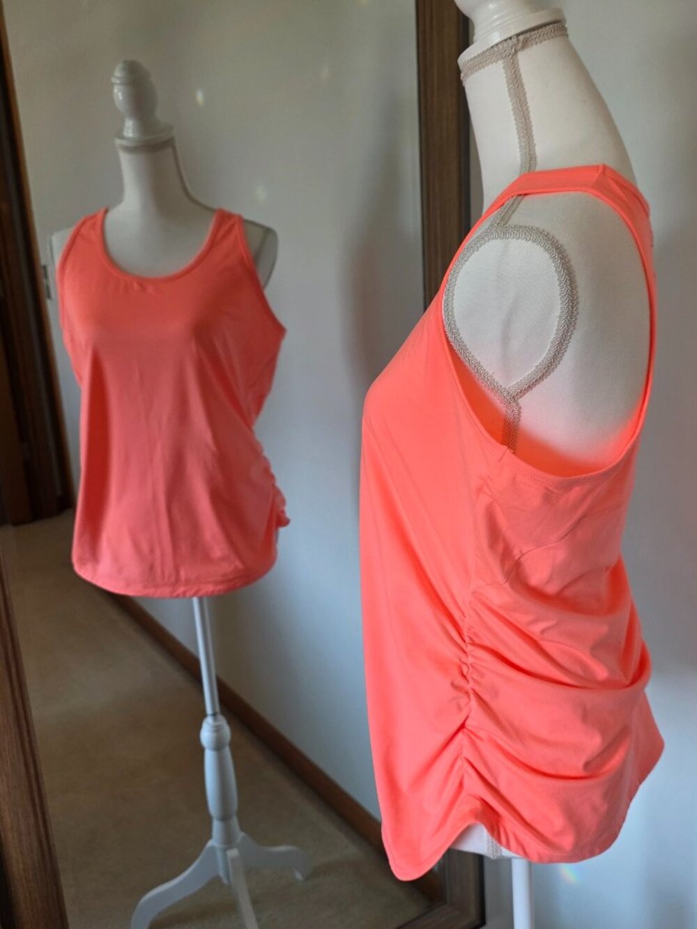 Calia Racerback Ruched Tank Top - Picture 2 of 4